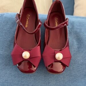 Burgundy Patent Mary Jane Shoes